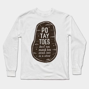 POTATO Hangry Design Long Sleeve T-Shirt